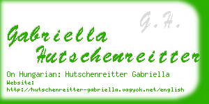 gabriella hutschenreitter business card